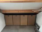 4 Houten opbergboxen voor schuine wand, Ophalen, Zo goed als nieuw, Hout, Overige typen