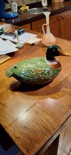 Vintage Michel Caugant Eend Terrine, Gebruikt, Schaal, Ophalen of Verzenden, Overige vormen