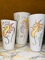 Vintage vazen Potterie Boonstra decor zeepaardjes, Ophalen