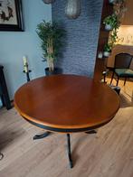 ronde uitschuiftafel en 4 stoelen, Huis en Inrichting, Tafels | Eettafels, Ophalen, Gebruikt, Rond, Vier personen