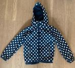 Blauwe softshell jas met witte polka dots mt 128, Kinderen en Baby's, Meisje, Gebruikt, Jas, Ophalen