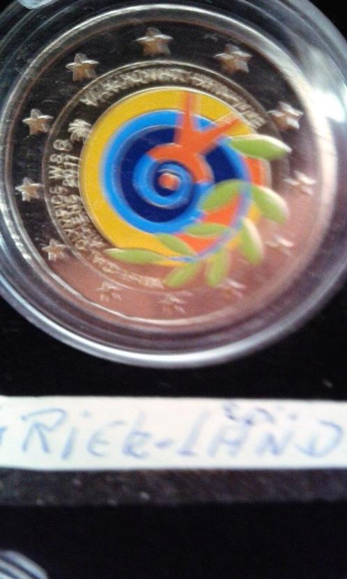 gekleurde munten, Postzegels en Munten, Munten | Europa | Euromunten, Setje, 2 euro, San Marino, Ophalen of Verzenden