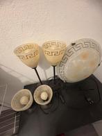 Lampenset: 4 tafellampen en 1 plafondlamp, Huis en Inrichting, Ophalen, Gebruikt, Minder dan 50 cm