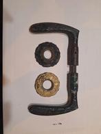 Antiek art deco deurklink gietijzer gratis rozetten, Ophalen of Verzenden, Gebruikt, IJzer, Klink of Kruk