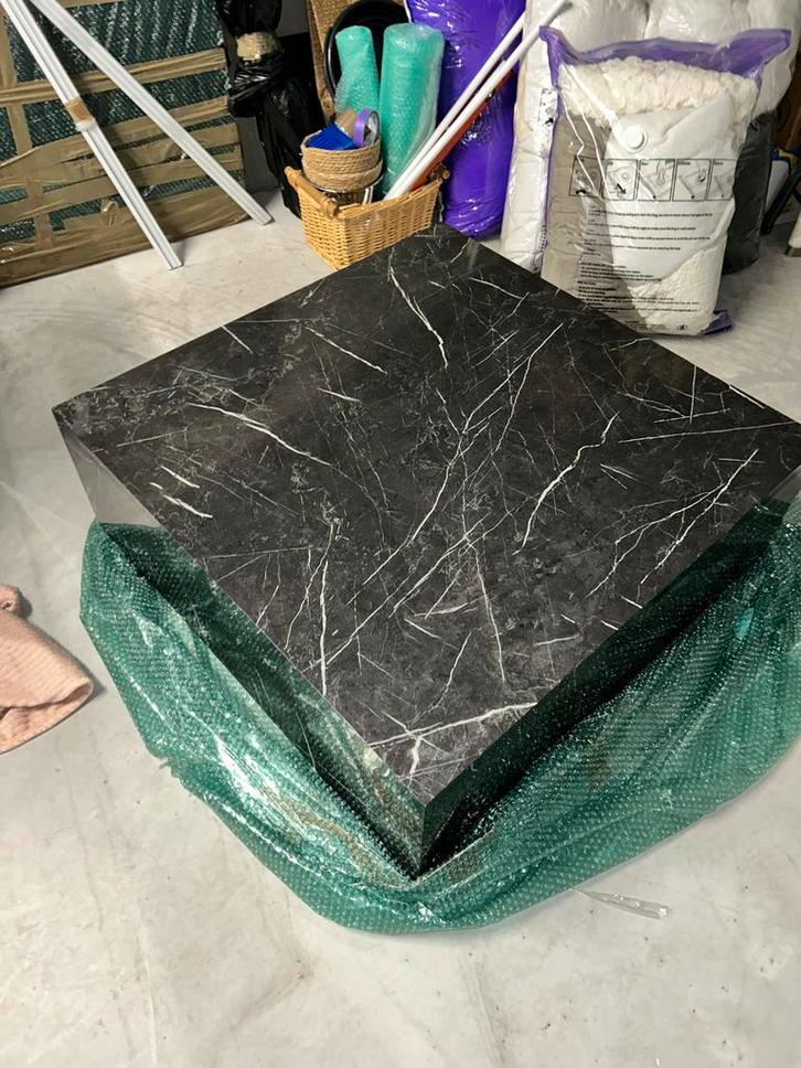 Westwing Salontafel Marmerlook - Zo goed Als Nieuw!, Huis en Inrichting, Tafels | Salontafels, Zo goed als nieuw, Minder dan 50 cm