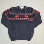 Suitsupply kersttrui maat L blauw rood 50% wol, Blauw, Maat 42/44 (L), Zo goed als nieuw, Suitsupply