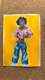 portret tekening a5, Antiek en Kunst, Ophalen of Verzenden