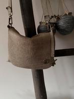 X Works leren schoudertas grijs, Overige merken, Gebruikt, Ophalen of Verzenden, Grijs