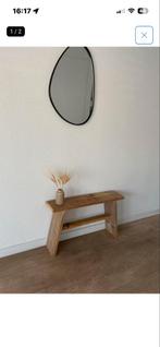 Decoratief houten bankje, Huis en Inrichting, Gebruikt, Bruin, Ophalen of Verzenden, Eén