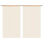 NIEUWE Draadgordijnen 140x250 cm beige 2 st, Nieuw, Beige, 100 tot 150 cm, 200 cm of meer