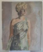 Schilderij Dame kunstschilder Pleun/Piet Jabaaij 1952, Antiek en Kunst, Ophalen