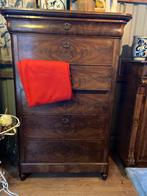 Antieke houten chiffonière met 6 laden, Ophalen of Verzenden