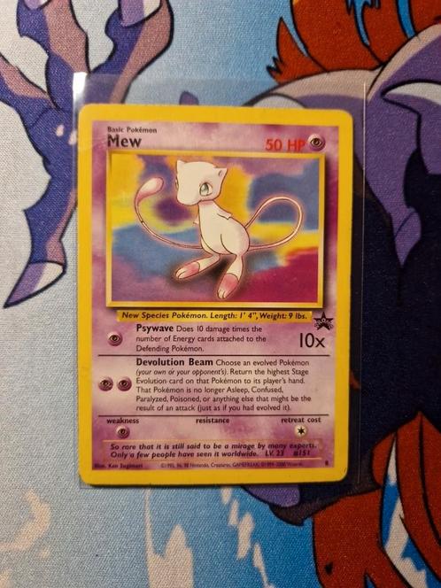 Mew Black Star Promo 8 Wotc 1999, Hobby en Vrije tijd, Verzamelkaartspellen | Pokémon, Zo goed als nieuw, Losse kaart, Ophalen of Verzenden