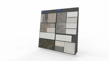 Tegel presentatie kasten, zwart, 14st, 120cm x 150cm x 36cm beschikbaar voor biedingen