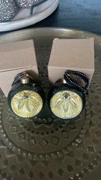 2x riviera maison kerstbal zwart/goud, Ophalen, Zo goed als nieuw