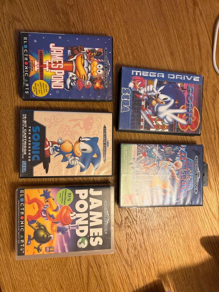 Sega Mega Drive Spellen Set, Spelcomputers en Games, Games | Sega, Gebruikt, Mega Drive, Avontuur en Actie, 1 speler, Vanaf 3 jaar