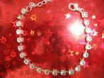Mooie Strass armband, Ophalen of Verzenden, Zo goed als nieuw, Zilver, Overige materialen
