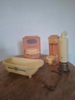 Vintage Jean Hoefler poppenhuis badkamer artikelen, Ophalen of Verzenden, Gebruikt, Poppenhuis