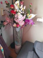 Hoge vaas met kunstbloemen, Ophalen, Zo goed als nieuw, Binnen