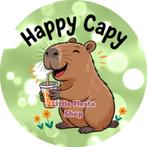 LF8971 icing frosting happy capy 20cm eetbare taart print, Ophalen of Verzenden, Nieuw, Taarten, Versiering