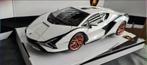 Bburago Lamborghini Sián FKP 37 wit 2019 nieuw in doos 1:18, Ophalen of Verzenden, Nieuw, Auto, Bburago