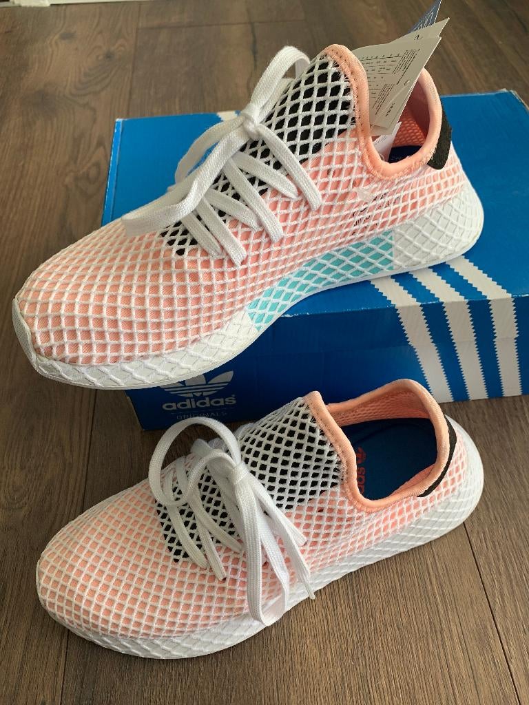 Adidas originals Deerupt Runner sneaker met overlay mt 40,5, Adidas, Nieuw, Oranje, Ophalen of Verzenden