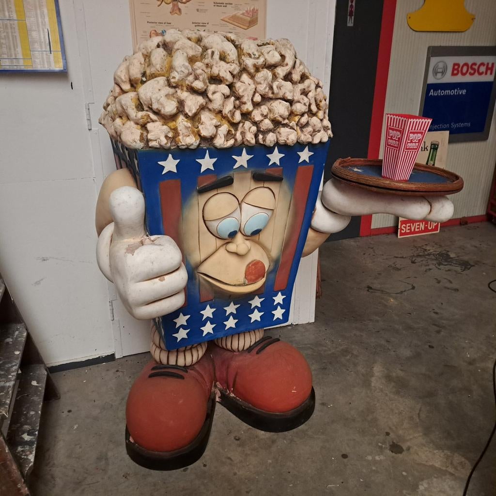 Popcorn mannetje Beeld Xxl, Ophalen, Gebruikt, Reclamebord