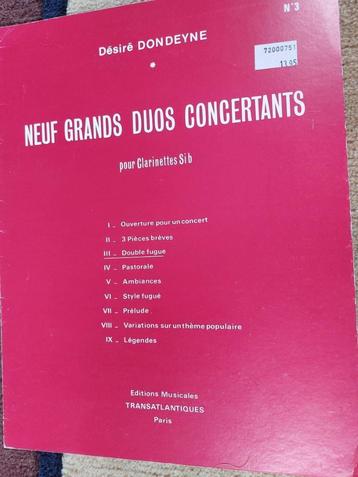 Double Fugue - klarinet duet klassiek (Dondeyene) beschikbaar voor biedingen