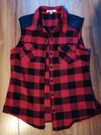 Stoere Rood Zwart Geblokte Bodywarmer blouse  Maat M, Maat 38/40 (M), Ophalen of Verzenden, Zo goed als nieuw, Zonder mouw