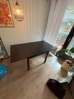 Zwarte eettafel + 2 bijpassende stoelen, Huis en Inrichting, Tafels | Eettafels, Ophalen, Gebruikt, 50 tot 100 cm, 150 tot 200 cm