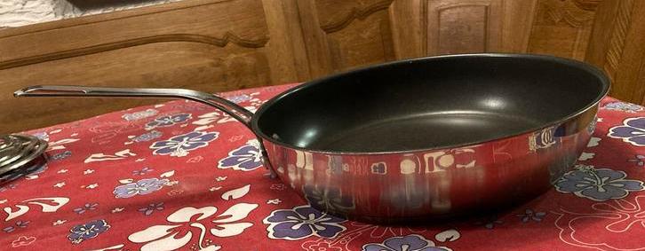 Jamie Oliver Inductie Koekenpan koeken pan - 28 cm RVS, Huis en Inrichting, Keuken | Potten en Pannen, Gebruikt, Inductieplaat