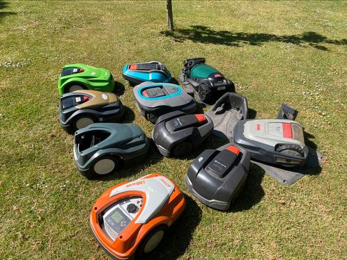 11xloop/sloop robotmaaier husqvarna stihl gardena, Tuin en Terras, Grasmaaiers, Gebruikt, Cirkelmaaier, Ophalen