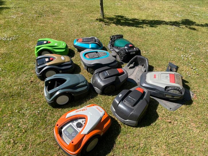 10xloop/sloop robotmaaier husqvarna stihl gardena, Tuin en Terras, Grasmaaiers, Gebruikt, Cirkelmaaier, Ophalen