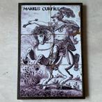 Markus Curtius 18de eeuws 6 delig mangaan tegeltableau, Ophalen of Verzenden