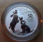 Australië, Lunar III Rabbit 2023 - 2 Oz. puur zilver, Ophalen of Verzenden, Losse munt, Zilver
