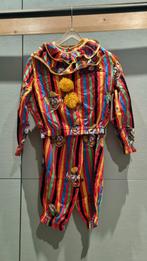Kleurrijk clownspak - Maat 128, Ophalen of Verzenden, Gebruikt