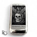 Memento Mori zilverbaar 100g  Mystieke Symbolen Serie, Ophalen of Verzenden, Zilver