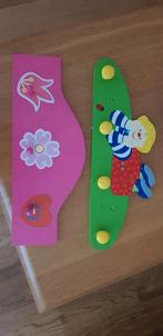 2 Houten Kinderkapstokjes, Ophalen of Verzenden, Gebruikt, Kapstokje