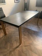 Solide vergadertafel / Eettafel zwart goud, Zo goed als nieuw, 150 tot 200 cm, Rechthoekig, 50 tot 100 cm