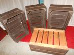4 Oude veilingkisten, Huis en Inrichting, Woonaccessoires | Kisten, Minder dan 50 cm, Gebruikt, Overige houtsoorten, Ophalen