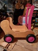 Houten poppenwagentje, Ophalen of Verzenden, Zo goed als nieuw, Duwvoertuig