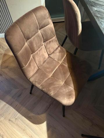 Eetkamerstoelen 6 stuks velvet bruin beschikbaar voor biedingen