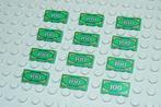 L877 Tegels 1x2 geld 100 groen 12 st., Ophalen of Verzenden, Nieuw, Losse stenen, Lego