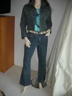 SPIJKERPAK jasje jeans jas broek pak set mt 36/38 USED WASH, Promiss, Blauw, Ophalen of Verzenden, Zo goed als nieuw