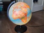 Wereldbol, globe met verlichting. Doorsnede ca. 28-30 cm, Ophalen, Verlicht, Zo goed als nieuw