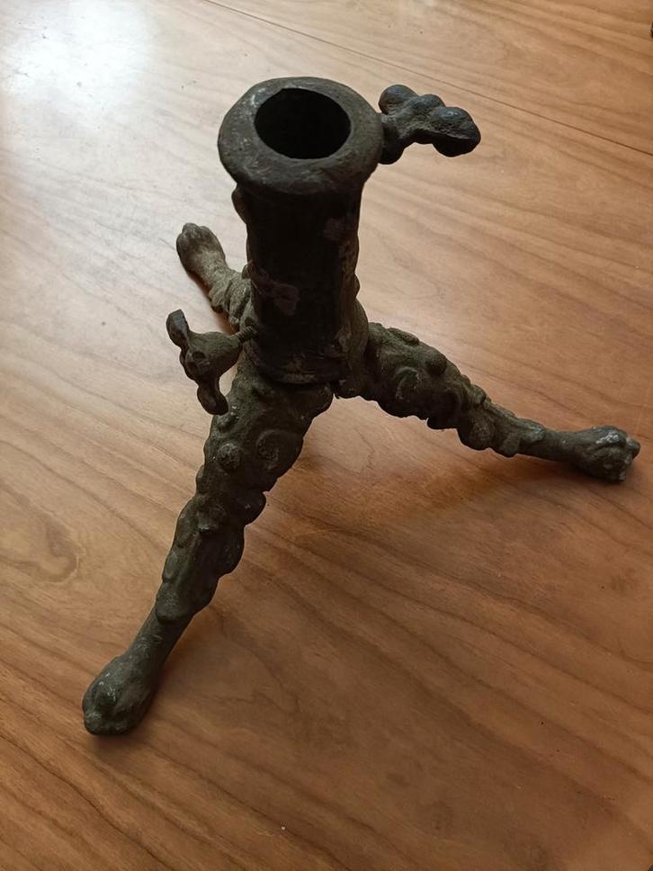 Antieke gietijzeren kerstboom standaard, twee stuks, Antiek en Kunst, Antiek | Tin, Ophalen of Verzenden