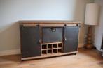 Industrieel houten kast (merk: Rootsmann), Huis en Inrichting, Ophalen, 100 tot 150 cm, Met deur(en), Zo goed als nieuw