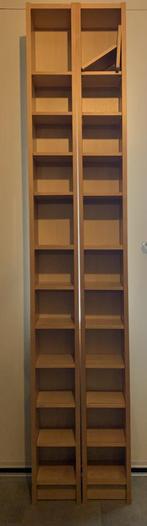 2 CD-kasten van Ikea, bruin fineer, Huis en Inrichting, Kasten | Overige, Ophalen, Gebruikt