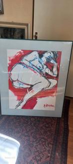 Groot schilderij Naakt Vrouwe werk van Ton Etman - Utrecht, Ophalen