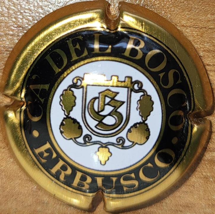 Prosecco-capsule ITALIË CANTINE DEL BOSCO zwart&goud nr. 01a, Verzamelen, Wijnen, Nieuw, Overige typen, Italië, Ophalen of Verzenden